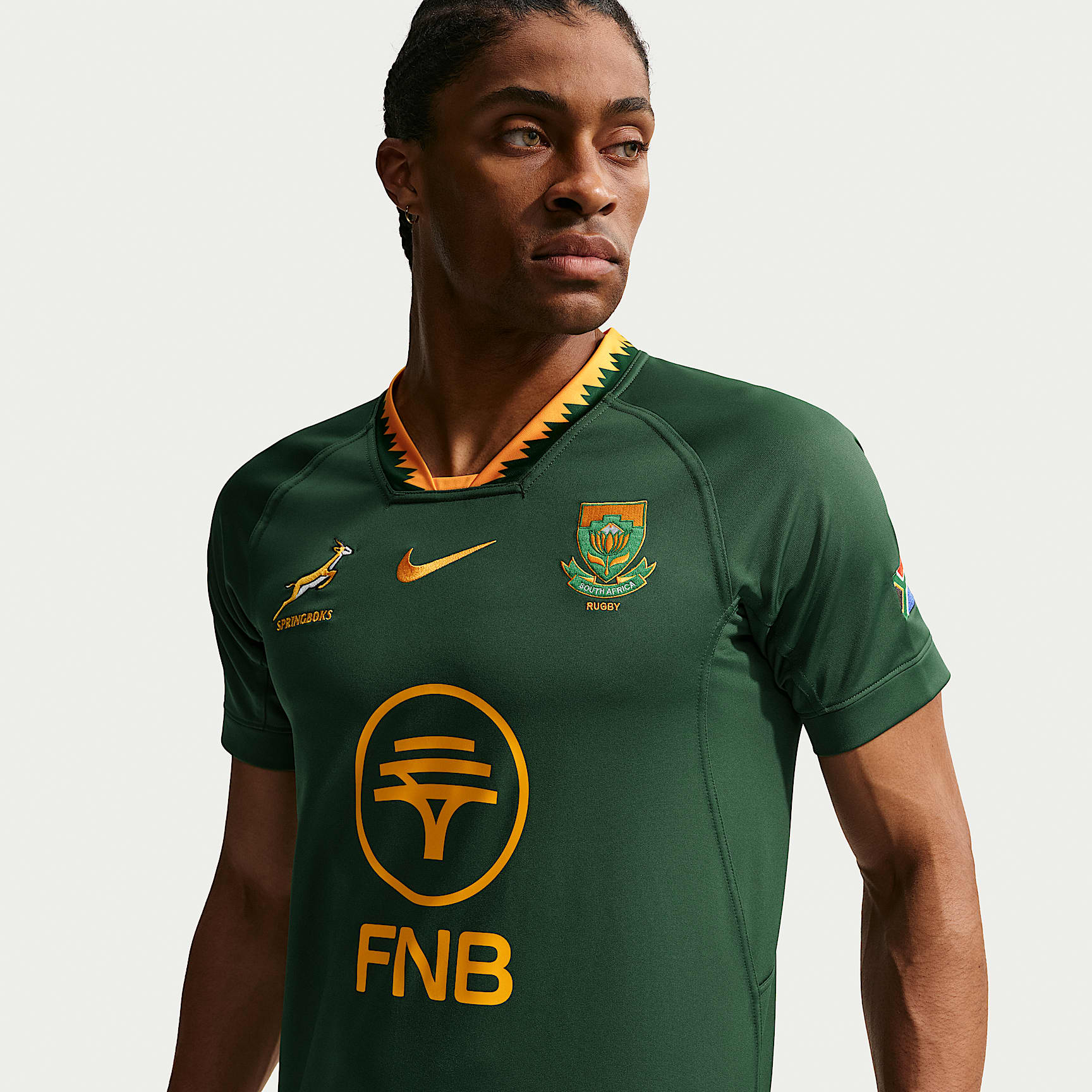 Springboks Men's Rugby Home Replica Shirt. Nike LU